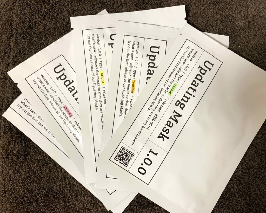 Updating Mask 1.0.0 Type M(保湿)/moisture 1セット5枚入り/meol/シートマスク・パックを使ったクチコミ(1枚目)