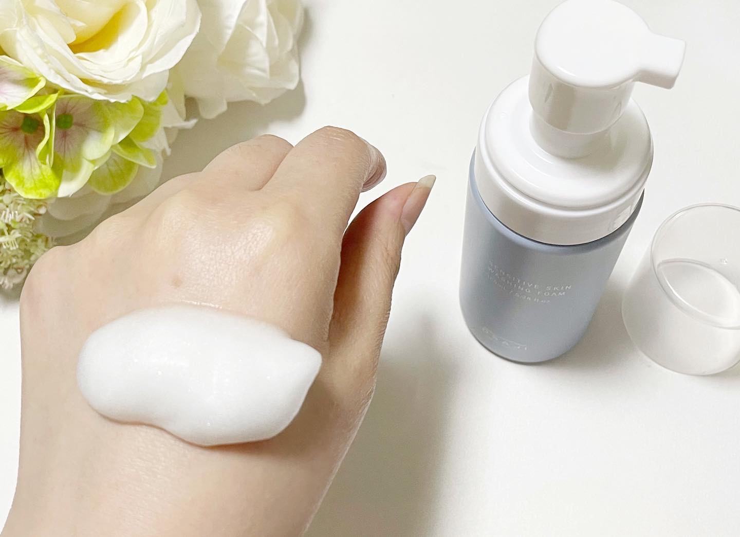 センシティブ スキン ウォッシングフォーム/OSAJI/泡洗顔を使ったクチコミ（2枚目）