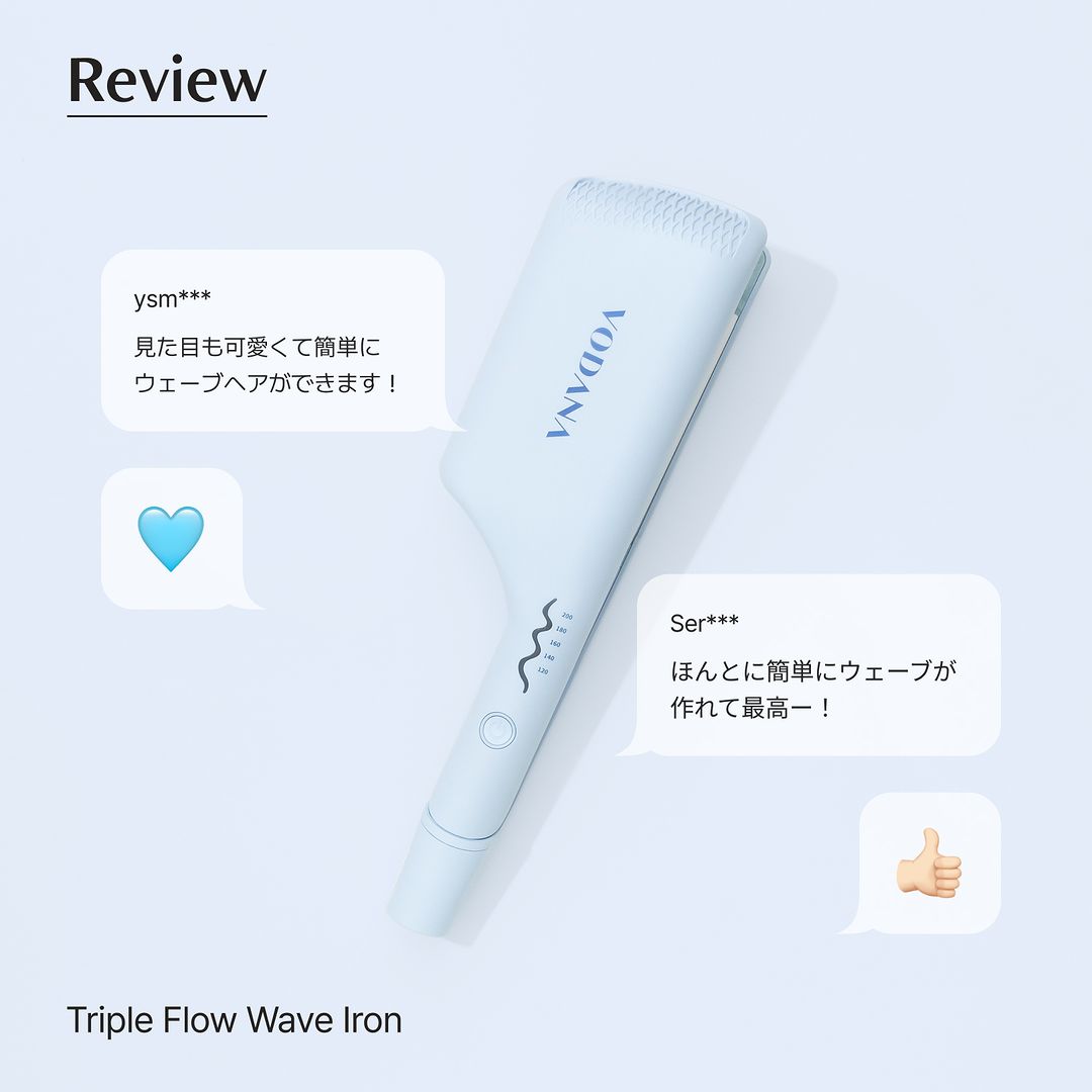 トリプルフローウェーブアイロン 32mm/40mm/VODANA (ボダナ)/カールアイロンを使ったクチコミ(1枚目)