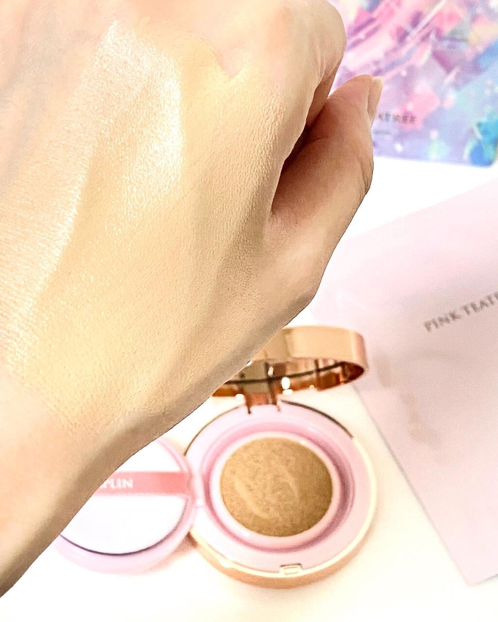 ピンクティーツリーカバークッション/APLIN/クッションファンデーションを使ったクチコミ（3枚目）
