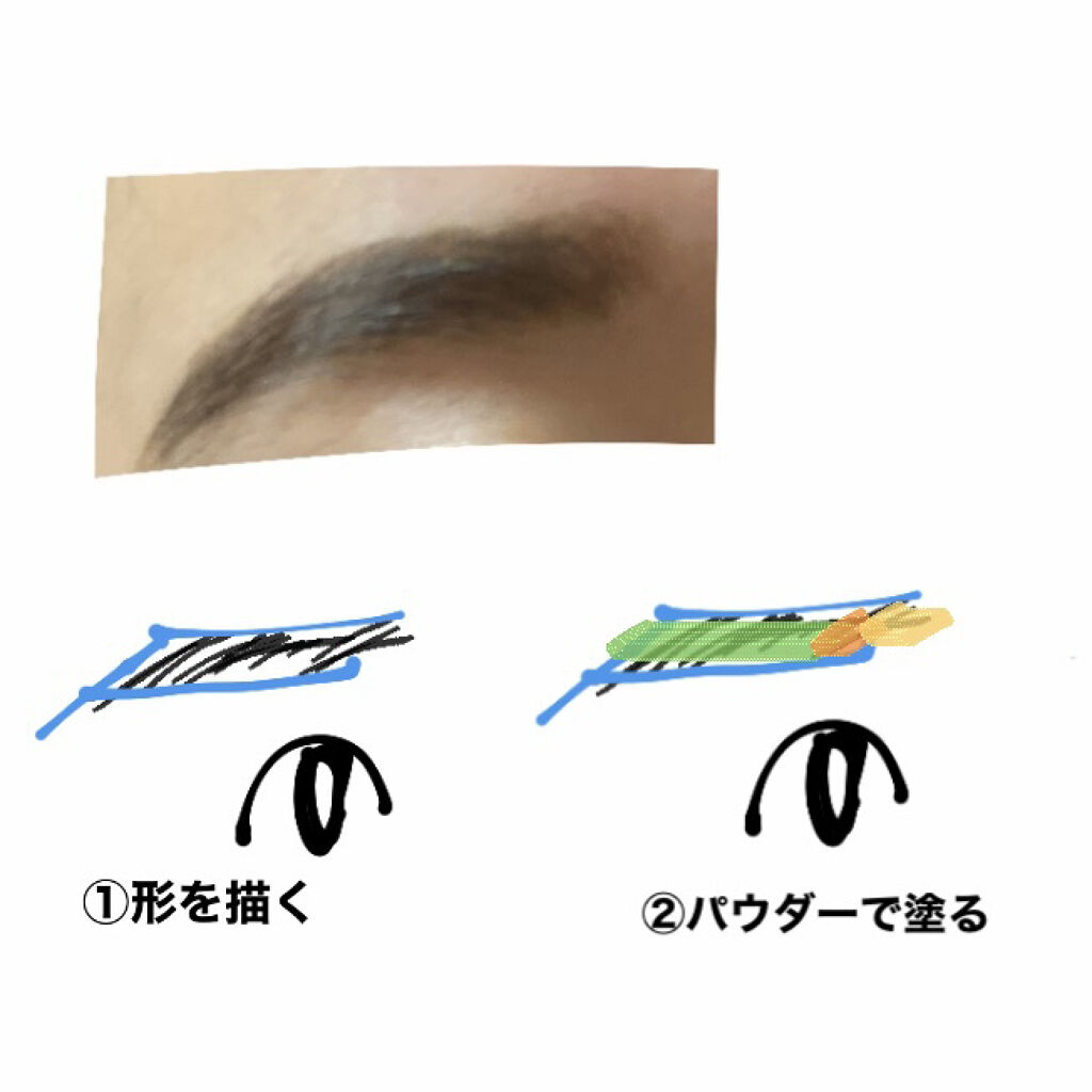 ノーズ＆アイブロウパウダー/CEZANNE/パウダーアイブロウを使ったクチコミ（3枚目）