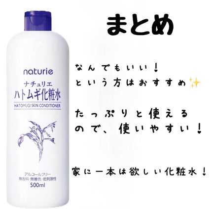 ハトムギ化粧水(ナチュリエ スキンコンディショナー R )/ナチュリエ/化粧水を使ったクチコミ(4枚目)