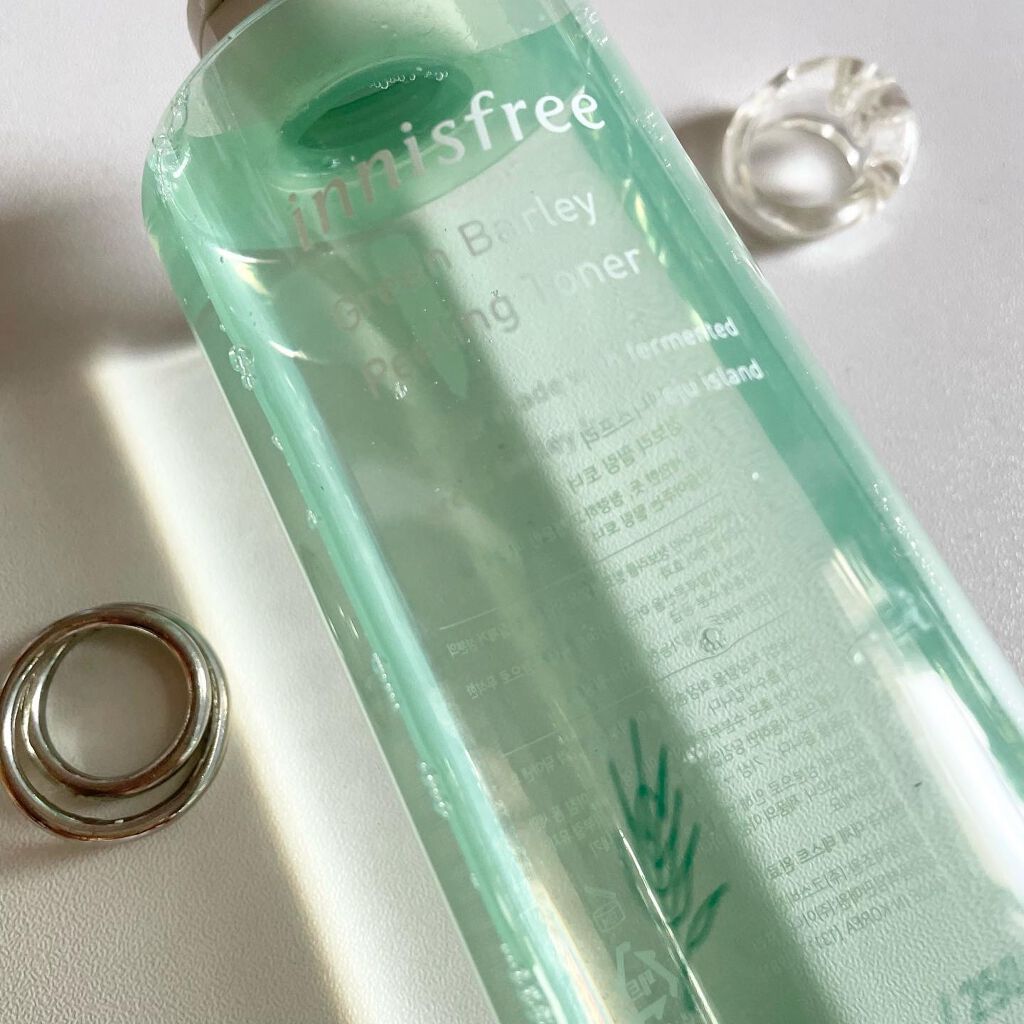 innisfree グリーンバーリー ピーリング トナーのクチコミ「🌿 【 innisfree 】毛穴ケアに激推ししたい Innisfree peeling to.....」（2枚目）