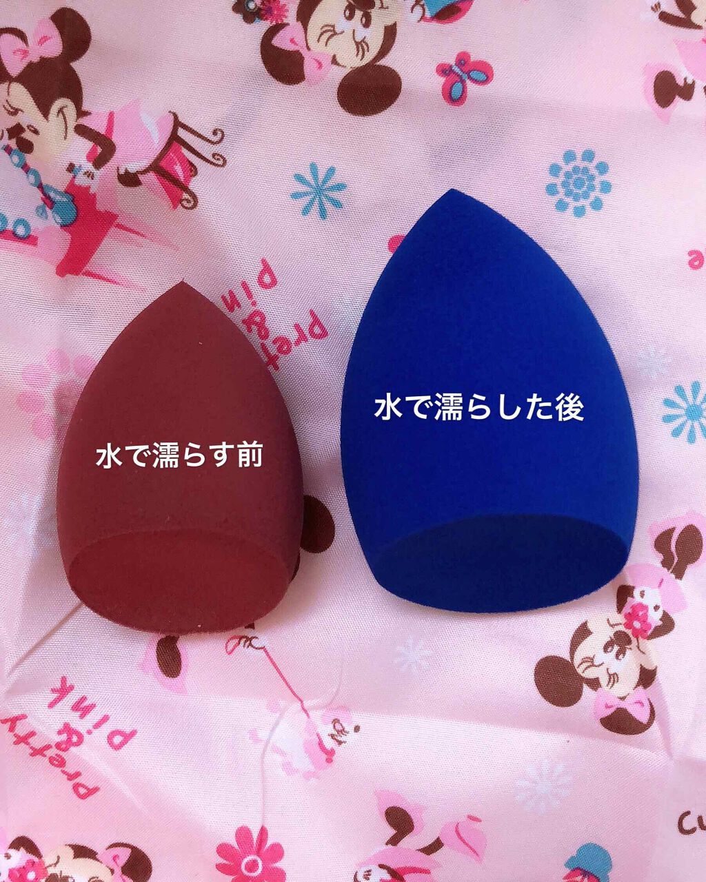 まぁり on LIPS 「100均で購入したメイクスポンジ❤️水で濡らす前はちょっと固め..」(2枚目)