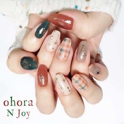 セミキュアジェルネイル(ハンド)/ohora/ネイルシールを使ったクチコミ(1枚目)