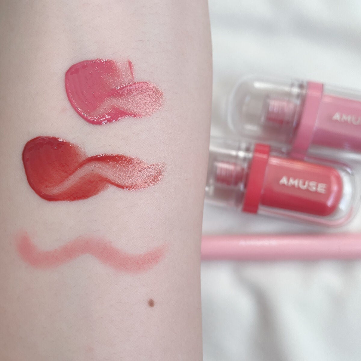 ジェルフィットティント/AMUSE/リップティントを使ったクチコミ(1枚目)