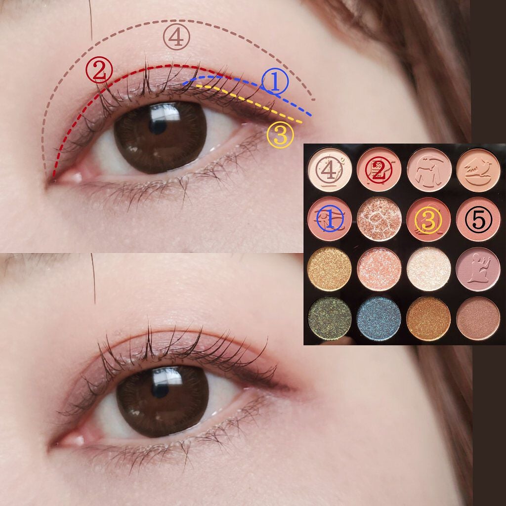 デザートメモリシリーズ 16色アイシャドウパレット/ZEESEA/アイシャドウパレットを使ったクチコミ(3枚目)