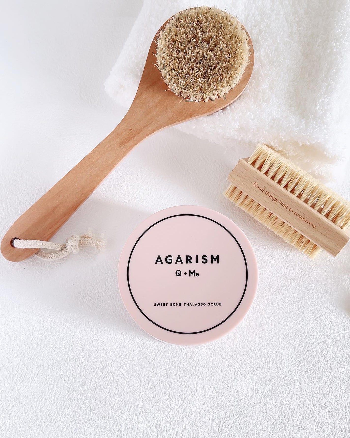 Q+Me スウィート ボム タラソ スクラブ/AGARISM/バスト・ヒップケアを使ったクチコミ(2枚目)