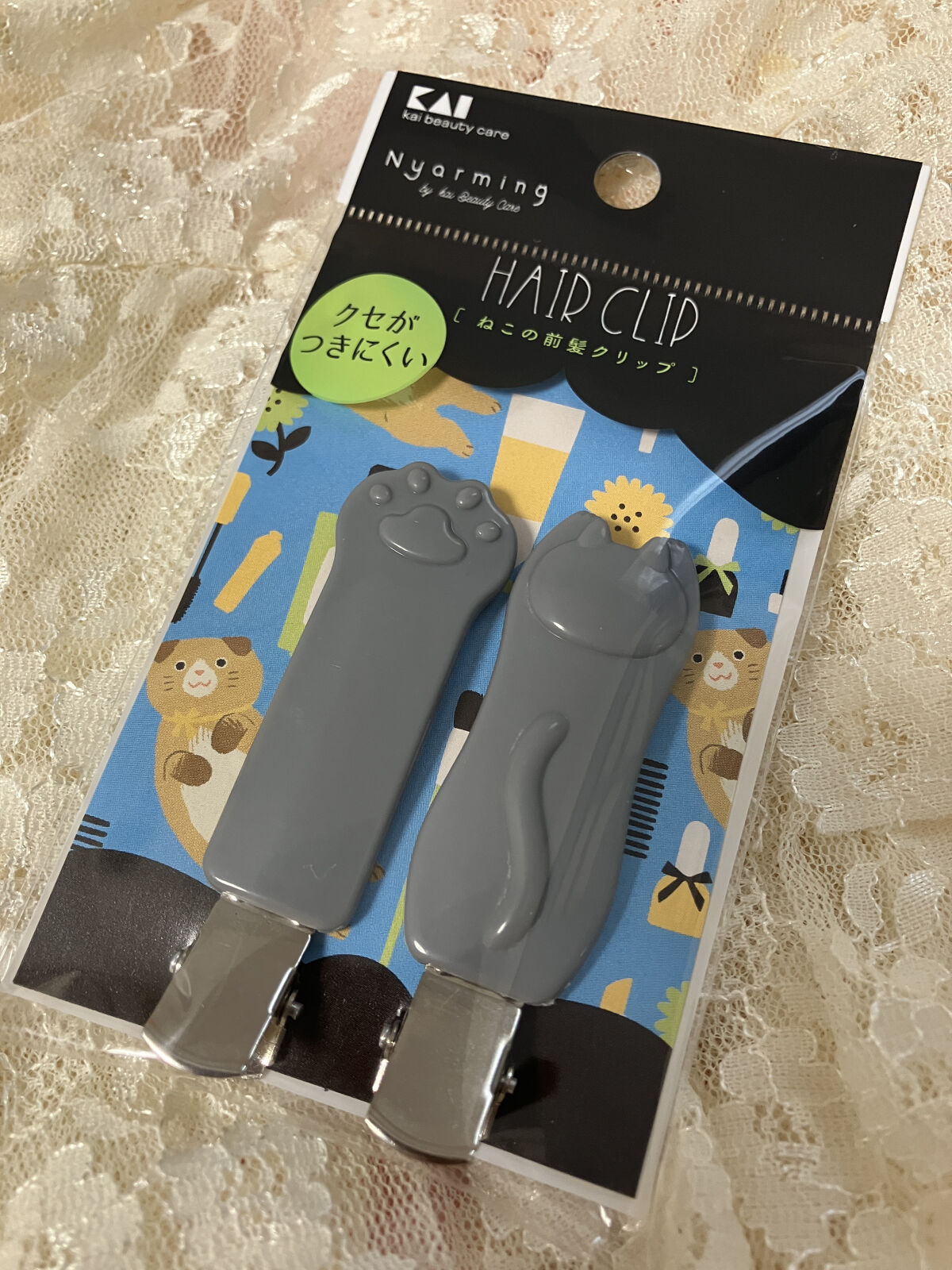 Nyarming　ねこの前髪クリップ/貝印/ヘアアクセサリーを使ったクチコミ（1枚目）