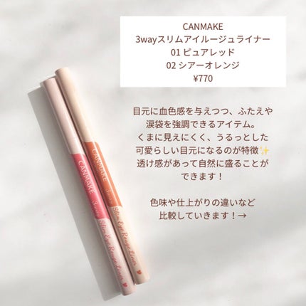 3wayスリムアイルージュライナー/キャンメイク/リキッドアイライナーを使ったクチコミ(2枚目)