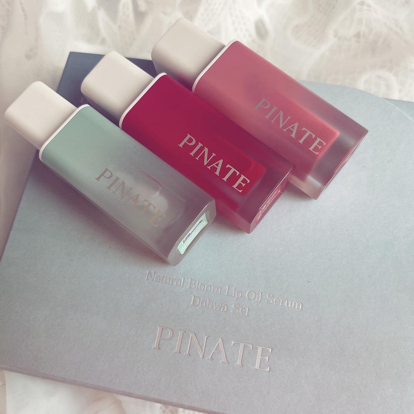 ナチュラルブルームリップオイルセラム 3色セット/PINATE/リップグロスを使ったクチコミ(1枚目)