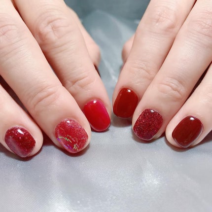 なかやまちえこ on LIPS 「いろんな赤❤️🔥⠀⠀#nail#nails#nailart#..」(2枚目)