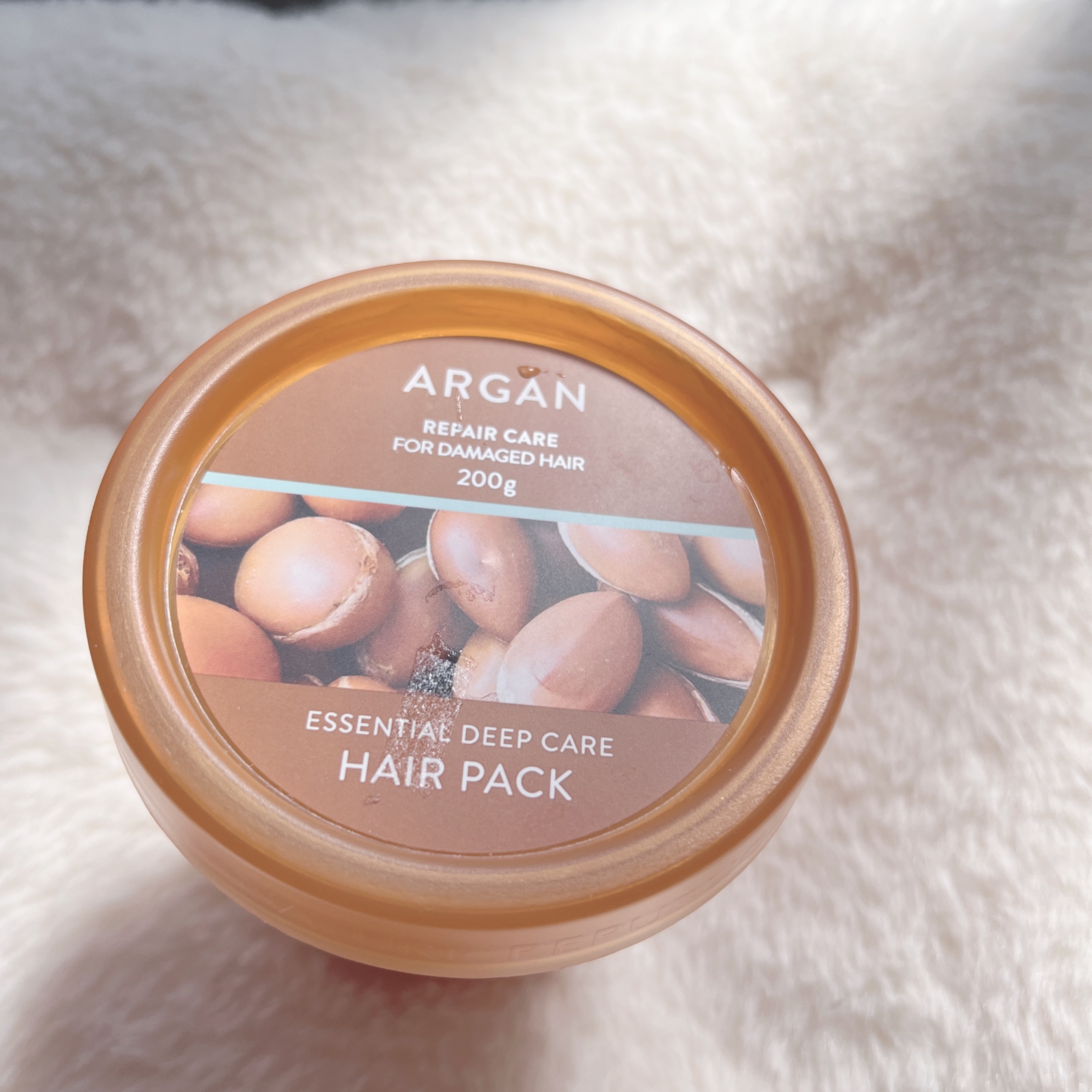 アルガンエッセンシャル ディープケアヘアパック 200g/ネイチャーリパブリック/ヘアマスク・ヘアパックを使ったクチコミ（3枚目）