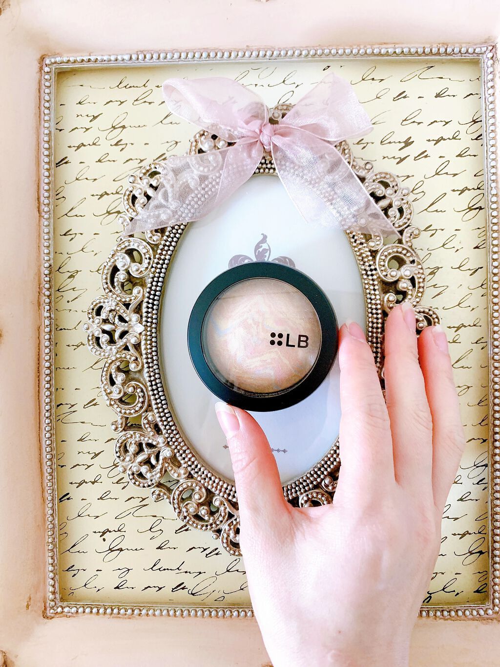 マーブルハイライター/LB/パウダーチークを使ったクチコミ(2枚目)