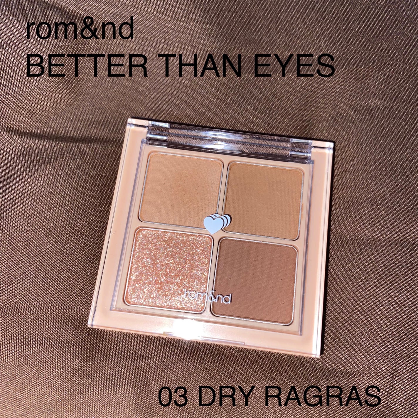 ベターザンアイズ/rom&nd/アイシャドウパレットを使ったクチコミ(1枚目)