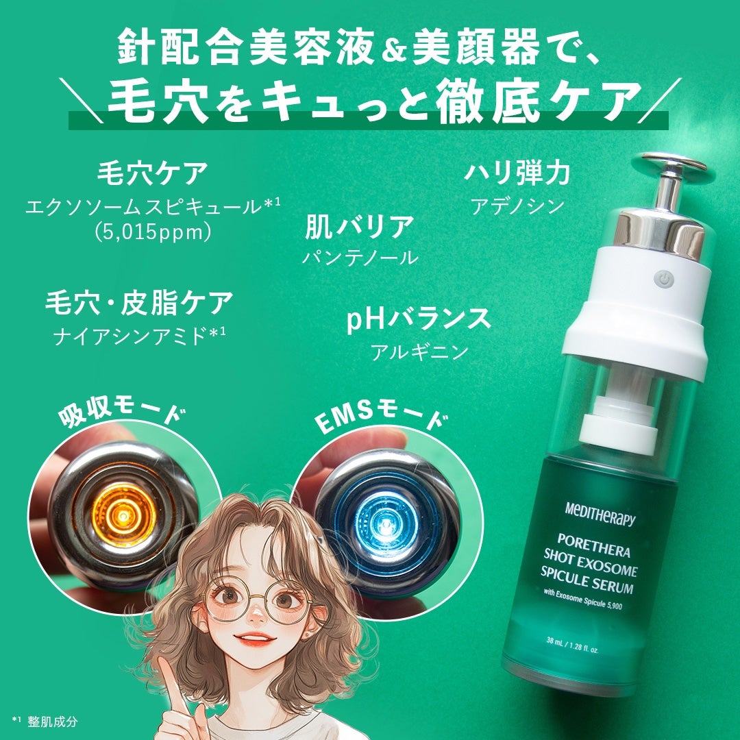 ポアセラショットエクソソームスピキュールセラム& ミニマイザー美顔/MEDITHERAPY/美容液を使ったクチコミ(3枚目)
