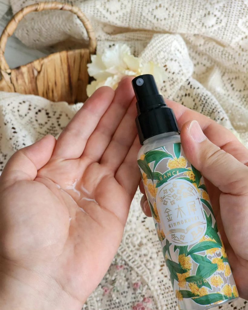 金木犀 フレグランスボディー＆ヘアミスト/ゆるりと/ヘアミストを使ったクチコミ（2枚目）