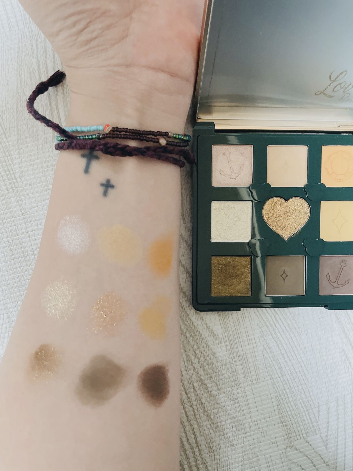 Love Bear 9色 アイシャドウパレット キャラメル抹茶/FlowerKnows/アイシャドウパレットを使ったクチコミ（3枚目）