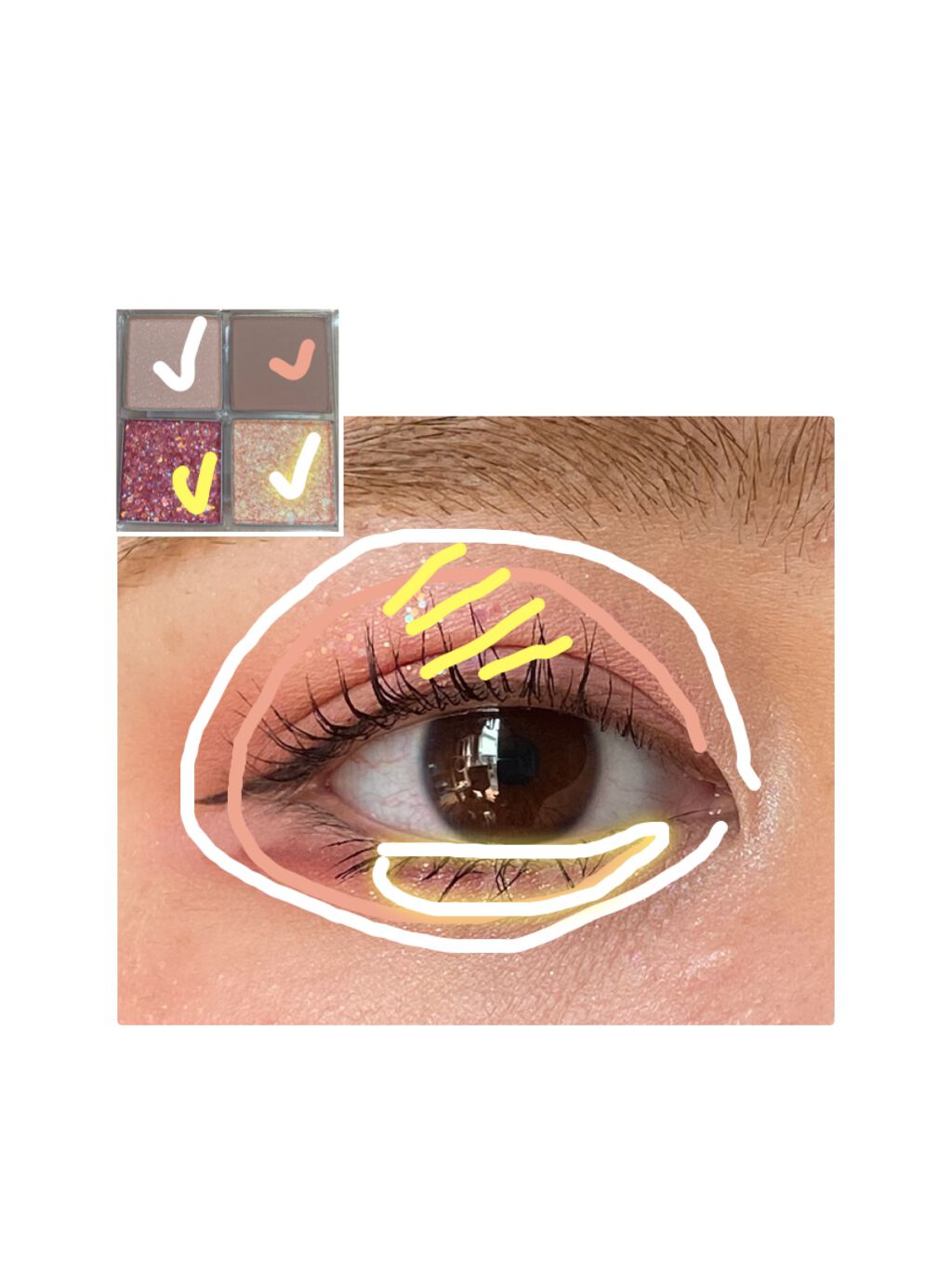 TWINKLE POP Pearl Flex Glitter Eye Palette/CLIO/アイシャドウパレットを使ったクチコミ(2枚目)