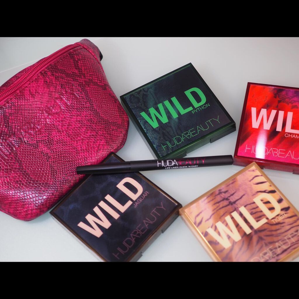 Huda Beauty WILD obsessionsのクチコミ「HUDA BEAUTY/WILD obsessions

全色届いたのでスウォッチ載せていきま.....」（1枚目）