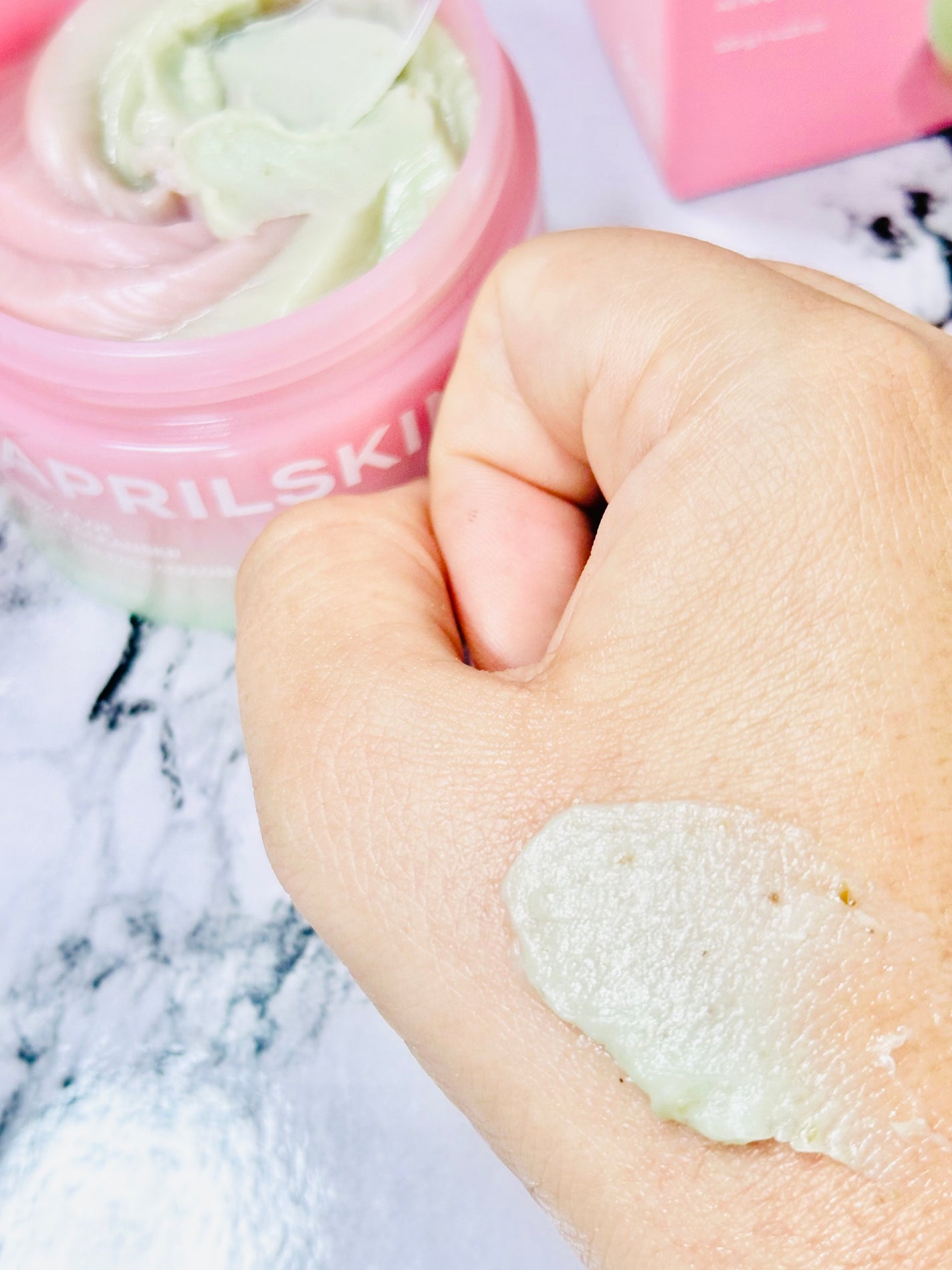 ピンクアロエメレンゲクレンザー/APRILSKIN/その他洗顔料を使ったクチコミ(2枚目)