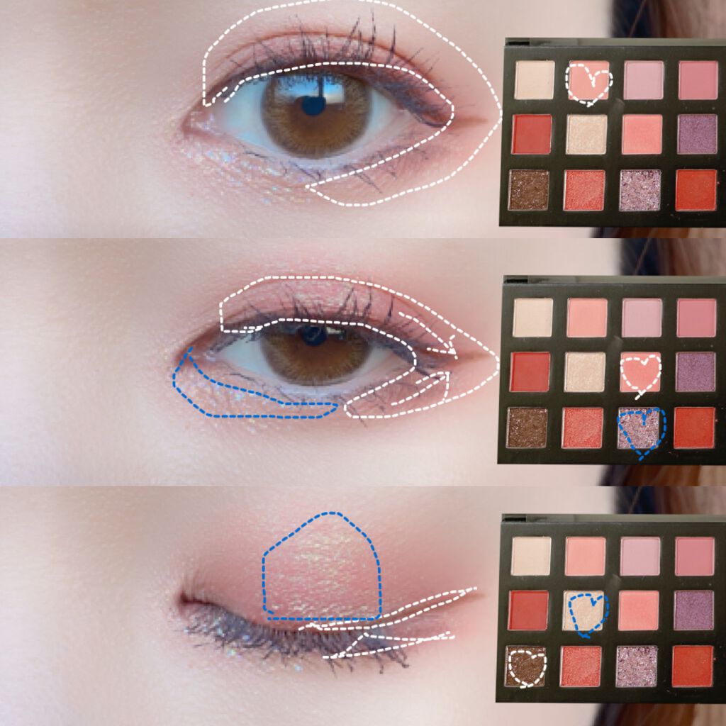 HEXZEスターライトファントム12アイシャドウ01/HEXZE(ヘックスゼ)/アイシャドウパレットを使ったクチコミ(4枚目)