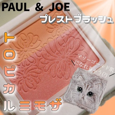 PAUL & JOE BEAUTE プレスト ブラッシュのクチコミ「オレンジ寄りの黄色とコーラルオレンジのフレッシュカラー☀️🌞他には無い配色チーク🥺🥺


◎P.....」（1枚目）