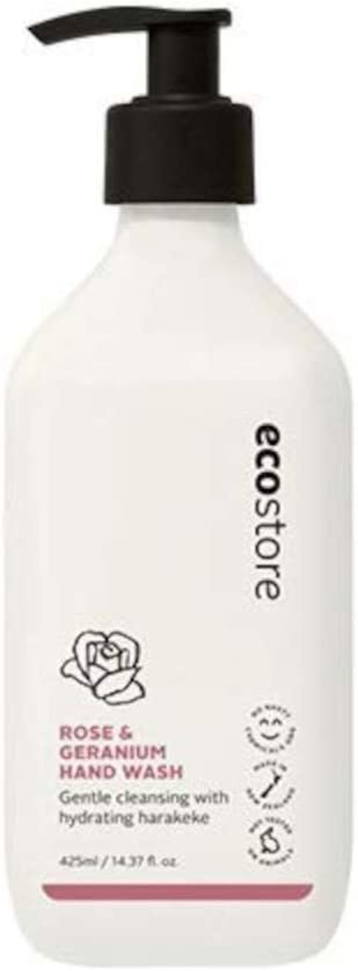 ecostore ハンドウォッシュポンプ ローズ＆ゼラニウム