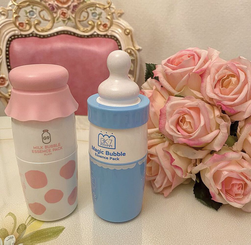 MILK BUBBLE ESSENCE PACK ＃PLAIN/G9SKIN/美容液を使ったクチコミ（1枚目）