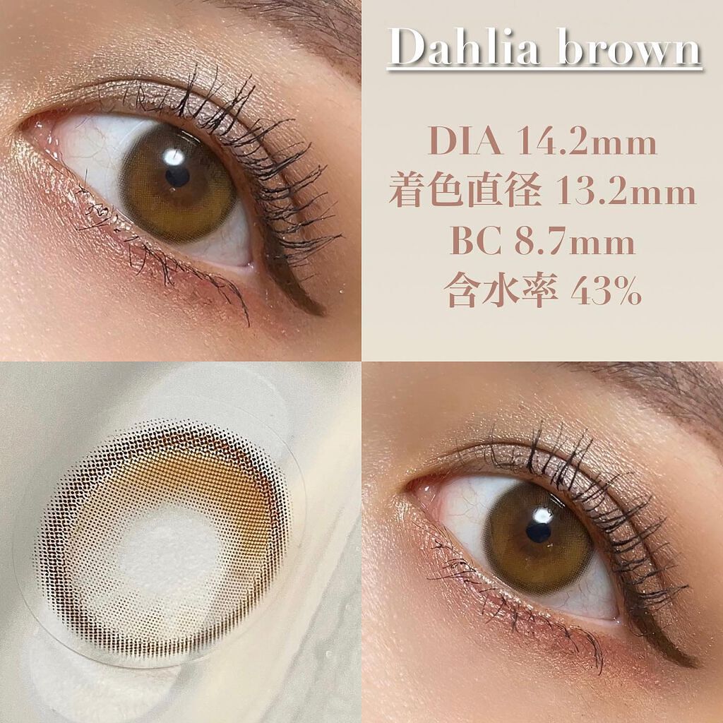 ダリアブラウンマンスリー (DAHLIA BROWN monthly)/OLOLA/1ヶ月(1MONTH)カラコンを使ったクチコミ(2枚目)