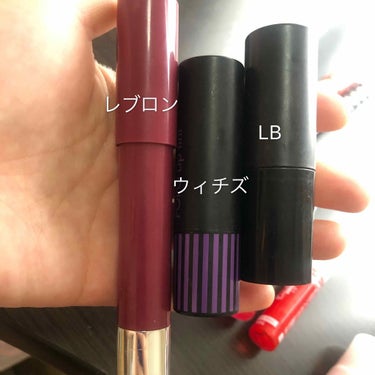 パープル系リップ

レブロンバームステイン05
クレオンタイプ塗りやすい！
ぶどう色🍇乾燥する
でも可愛い！！

ウィチズポーチポポリップティントRO2
あまーい匂い✨
色は3.4回くらい重ねても薄い
