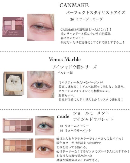 ジューシーピュアアイズ/キャンメイク/アイシャドウパレットを使ったクチコミ(4枚目)