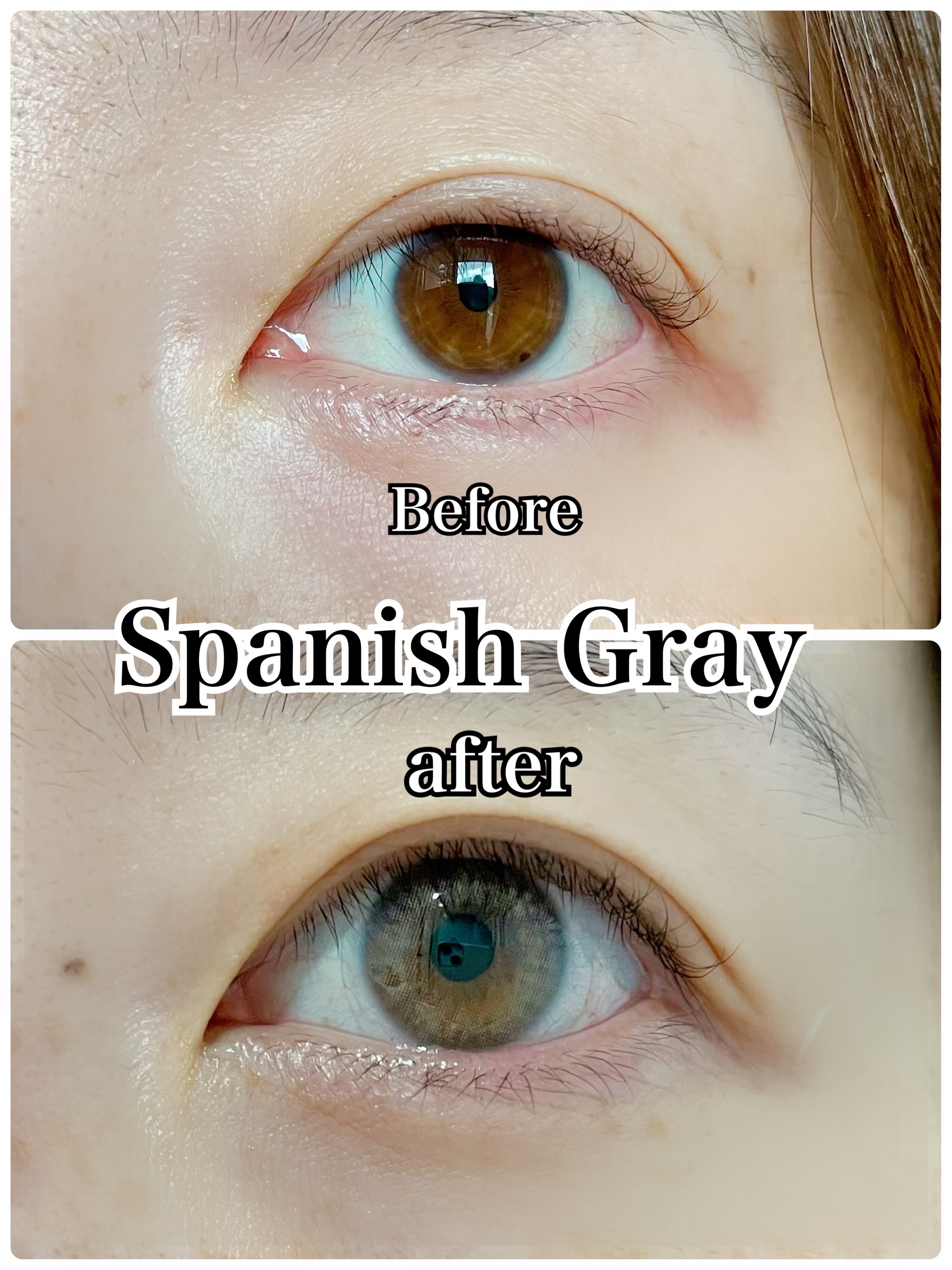 Spanish 1Day(スパニッシュ 1Day) グレー/OLENS/ワンデー（１DAY）カラコンを使ったクチコミ（2枚目）