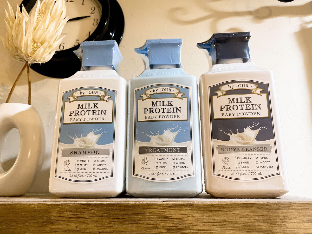 ミルクプロテイン シャンプー/ トリートメント ベビーパウダー/by : OUR/サロンシャンプーを使ったクチコミ（1枚目）
