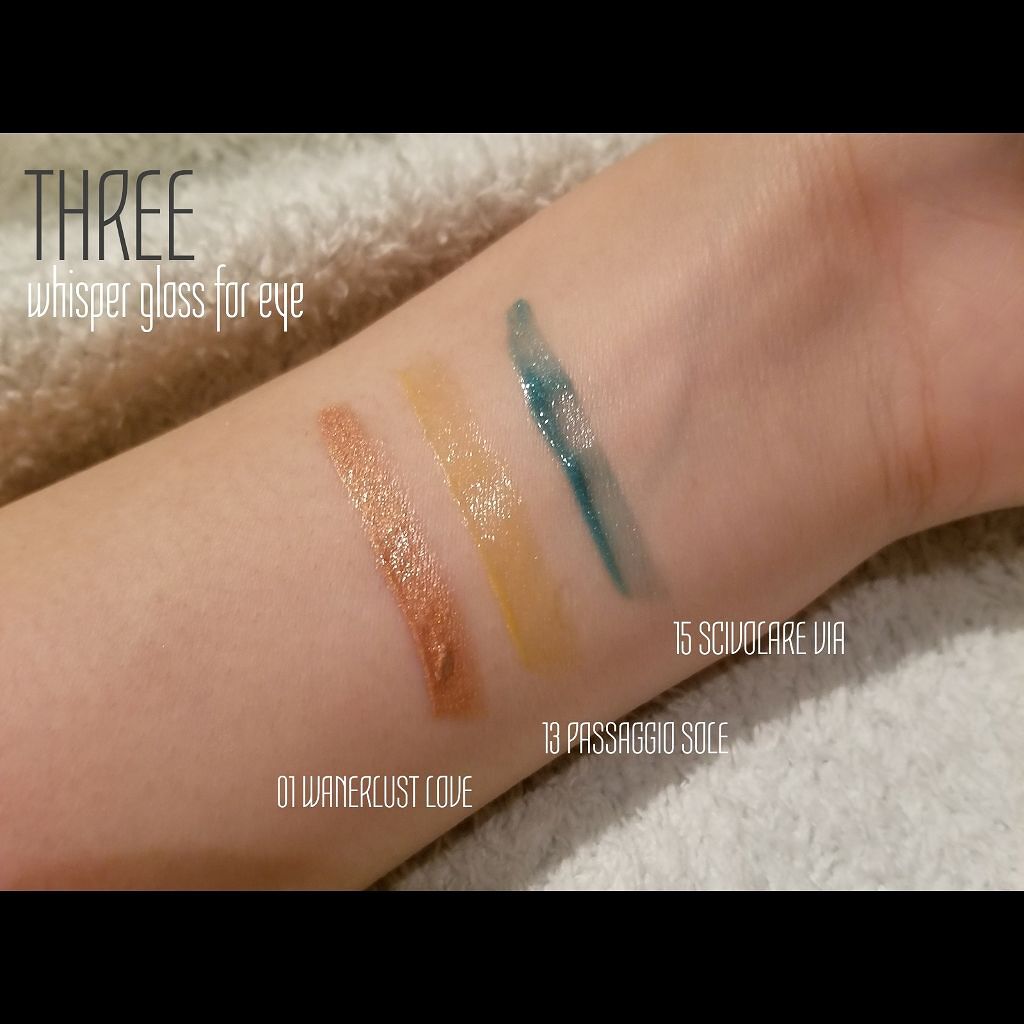 ウイスパーグロスフォーアイ/THREE/リキッドアイシャドウを使ったクチコミ（2枚目）