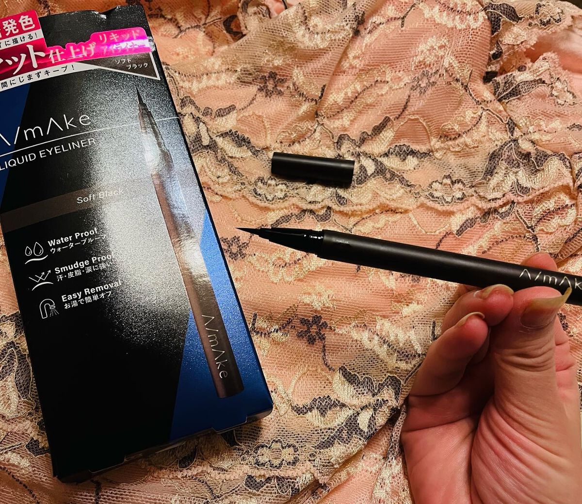 エーメイク マットリキッドアイライナー  ソフトブラック/A/mAke/リキッドアイライナーを使ったクチコミ（3枚目）