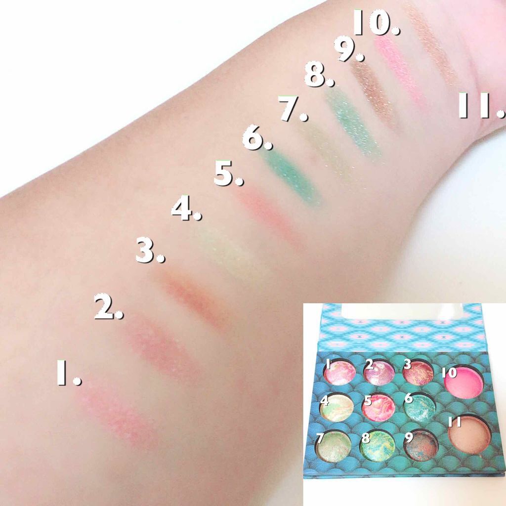 Wild & Alluring  Baked Eyeshadow & Highlighter Palette/bh cosmetics/アイシャドウパレットを使ったクチコミ（3枚目）