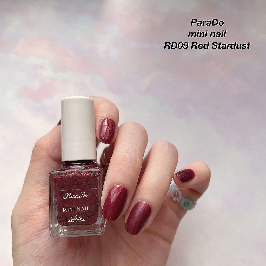 【大人な手元に仕上がるお洒落ラメネイル✨】


★パラドゥ　
　ミニネイル 
　RD09 レッドスターダスト
　
　¥330（税込）


----------


♡ 大人っぽくて落ち着きのあるラメレッド。

　細かなパールラメがポイントの