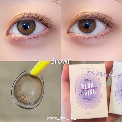 かわいぬ on LIPS 「オロラ新作💜ブラーリングレビュー🪄BLURRINGbrown&..」(2枚目)