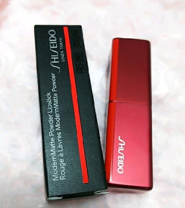 モダンマット パウダーリップスティック 580 Alina Red(限定)/SHISEIDO/口紅を使ったクチコミ（1枚目）
