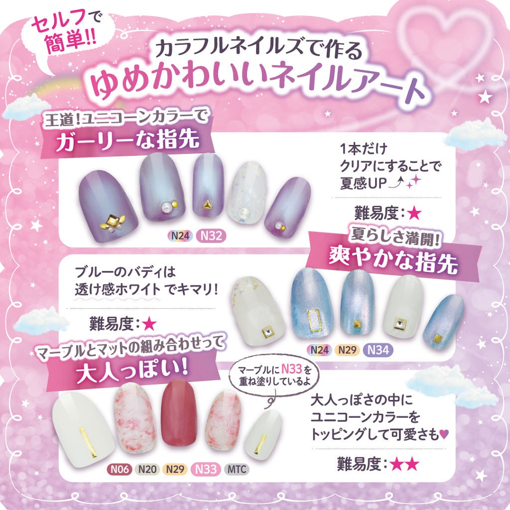 カラフルネイルズ/キャンメイク/マニキュアを使ったクチコミ(2枚目)