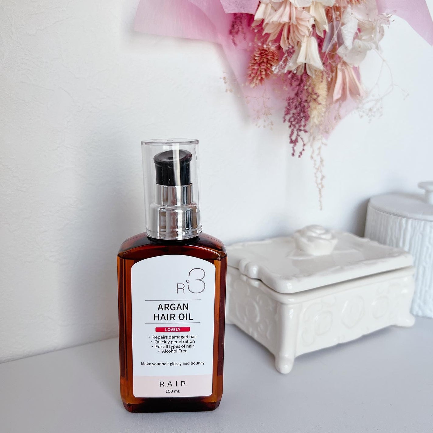 ライプ R3 アルガン ヘアオイル/RAIP/ヘアオイルを使ったクチコミ(4枚目)