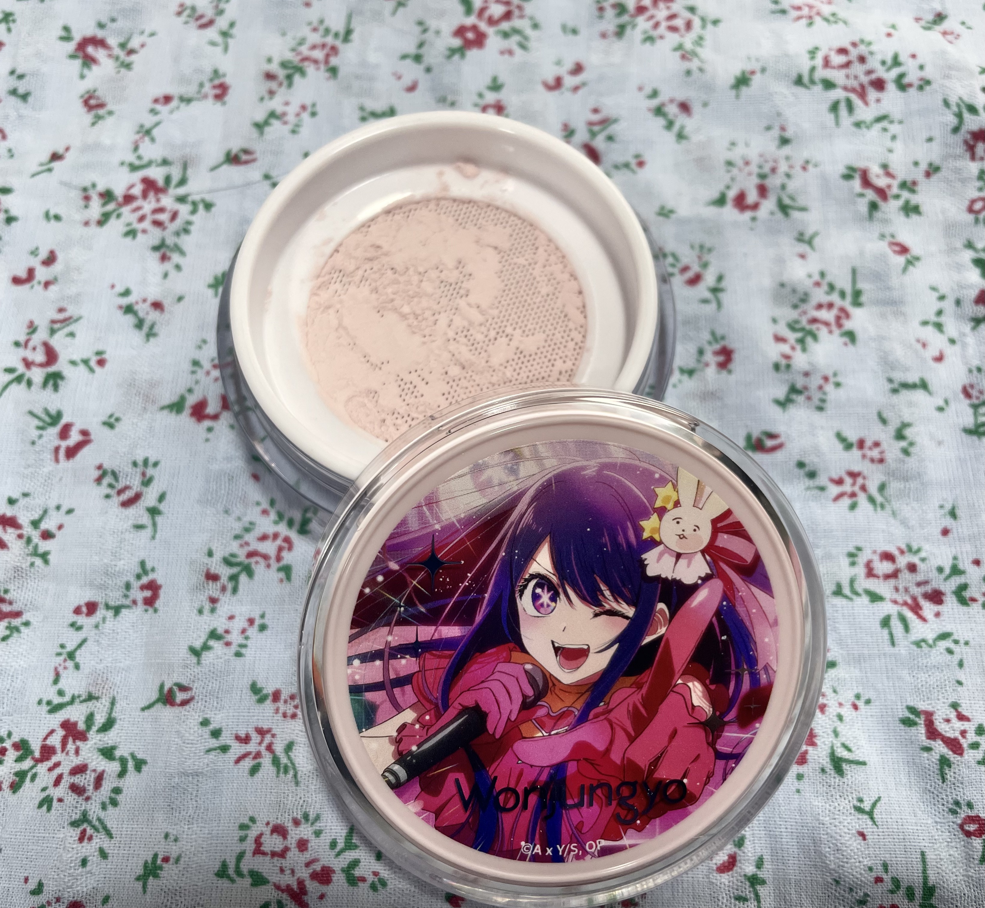 ウォンジョンヨ フィクシングブラーパウダー N 01 プレーンピンク（推しの子限定パッケージ）/Wonjungyo/ルースパウダーを使ったクチコミ（2枚目）