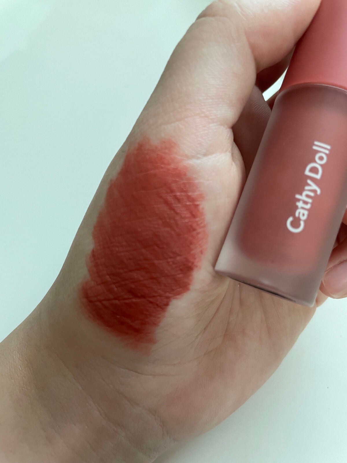 リップアンドチーク ヌードマットティント/CathyDoll/リップティントを使ったクチコミ(2枚目)