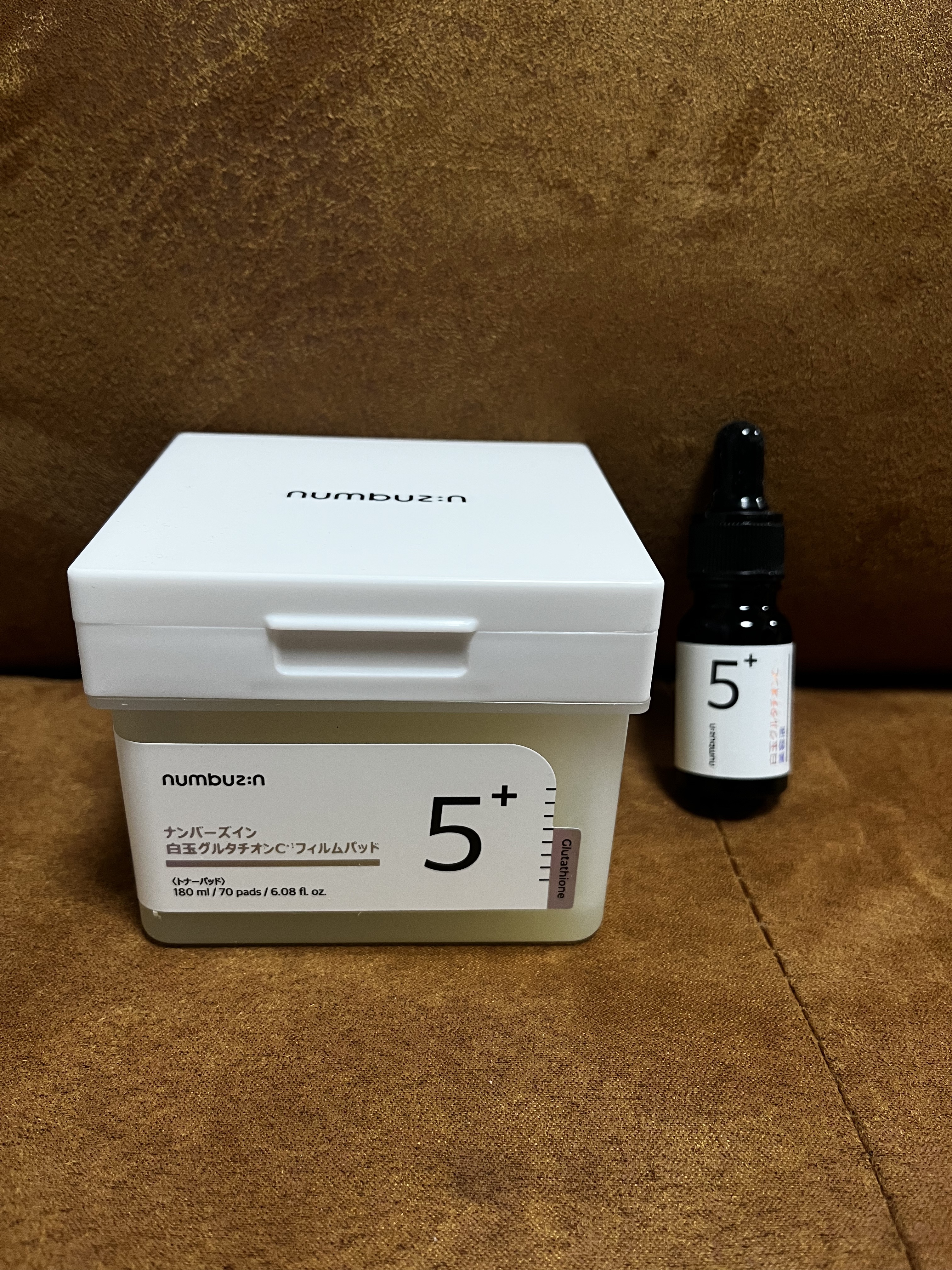 5番 白玉グルタチオンＣフィルムパッド/numbuzin/トナーパッドを使ったクチコミ（1枚目）