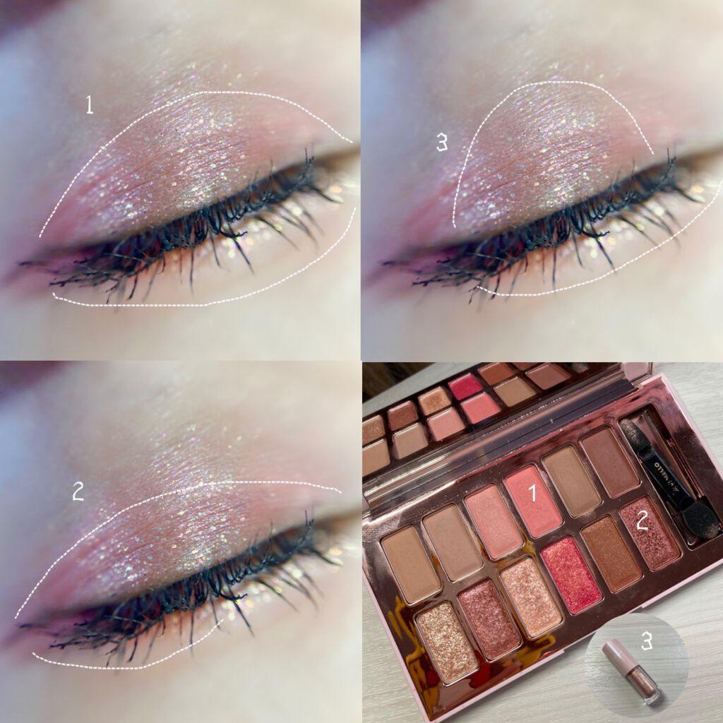 バレンタインボックス3ローズモーメント/VAVI MELLO/アイシャドウパレットを使ったクチコミ（2枚目）