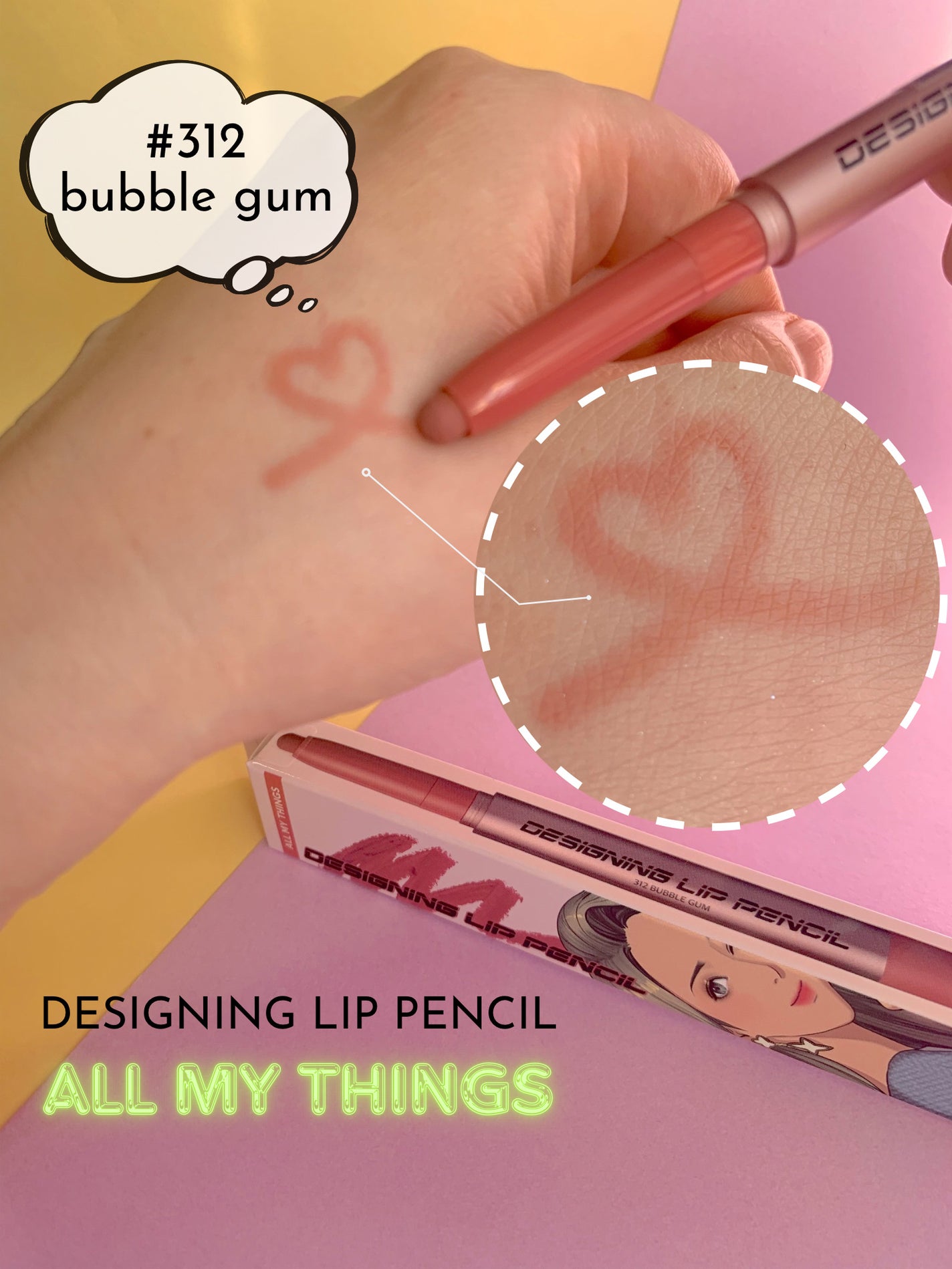 オールマイシングス トゥルービューティー デザイニング リップペンシル/all my things/リップライナーを使ったクチコミ(2枚目)