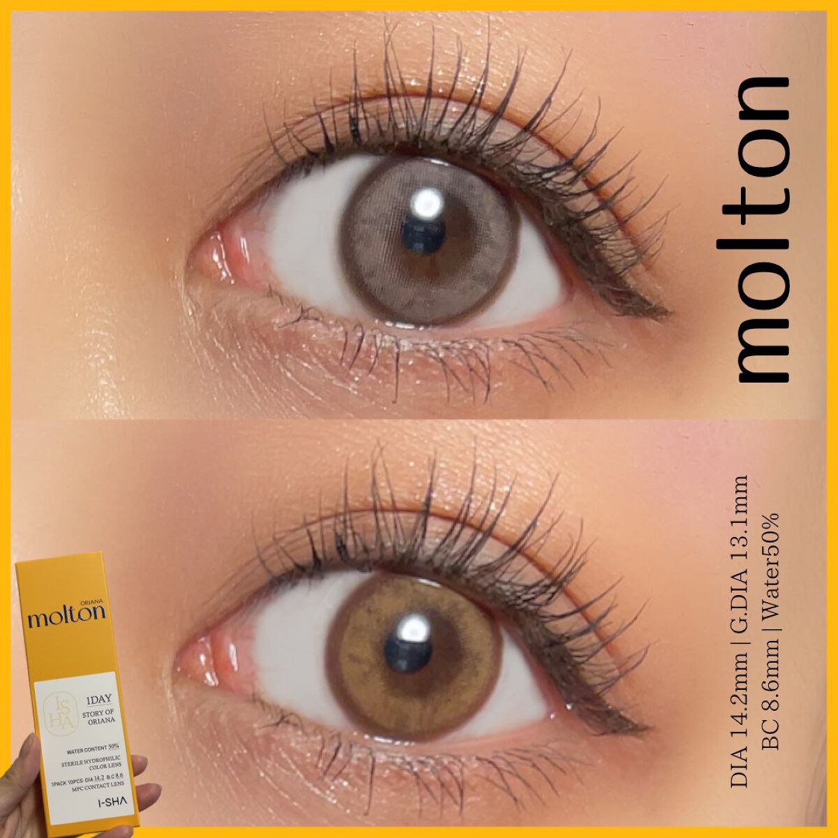 ORIANA MOLTON/i-sha/カラーコンタクトレンズを使ったクチコミ（1枚目）