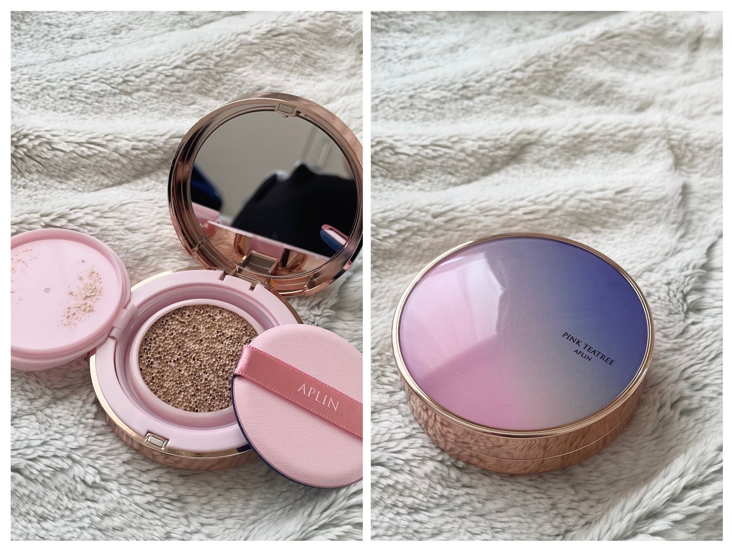 ピンクティーツリーカバープライマークッション/APLIN/クッションファンデーションを使ったクチコミ(1枚目)