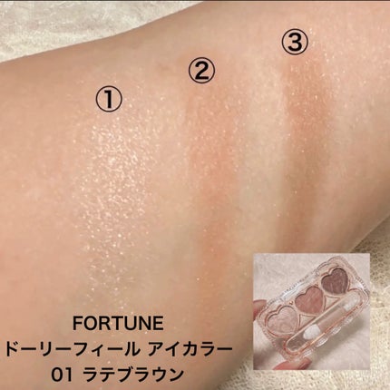 フォーチュン ドーリーフィール アイカラー/フォーチュン/アイシャドウパレットを使ったクチコミ(3枚目)